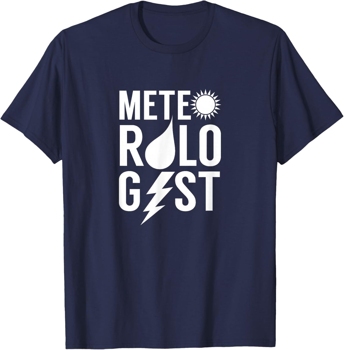 Meteorologist Forecasting Meteorology Weather Forecaster T-Shirt - Navy Blue