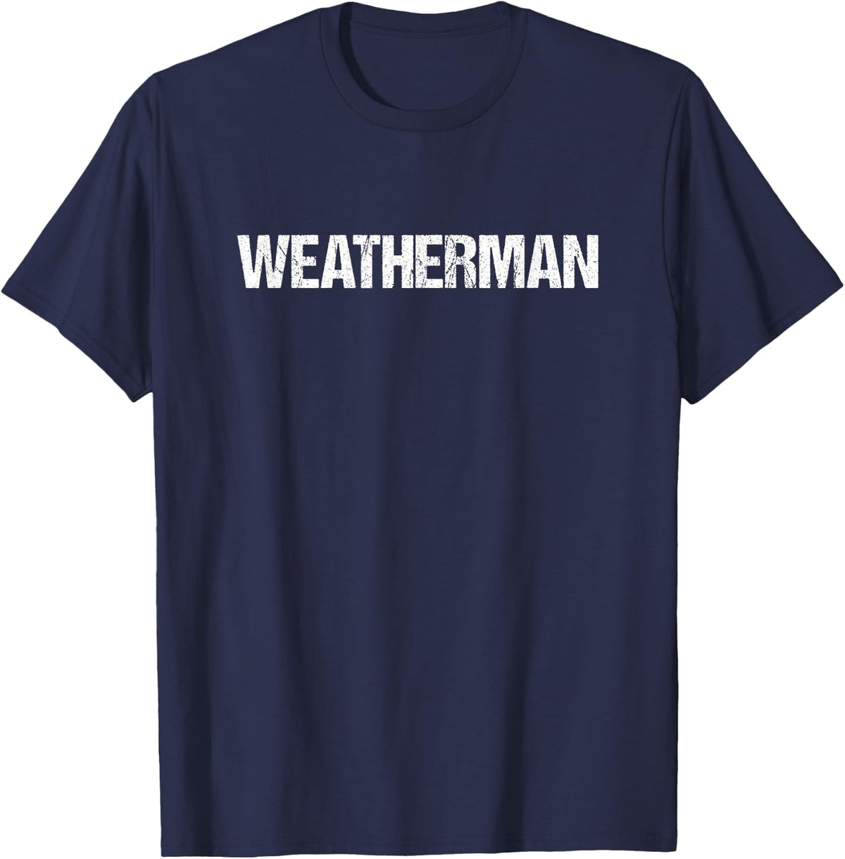 Weatherman Meteorologist Simple Title T-Shirt - Navy Blue
