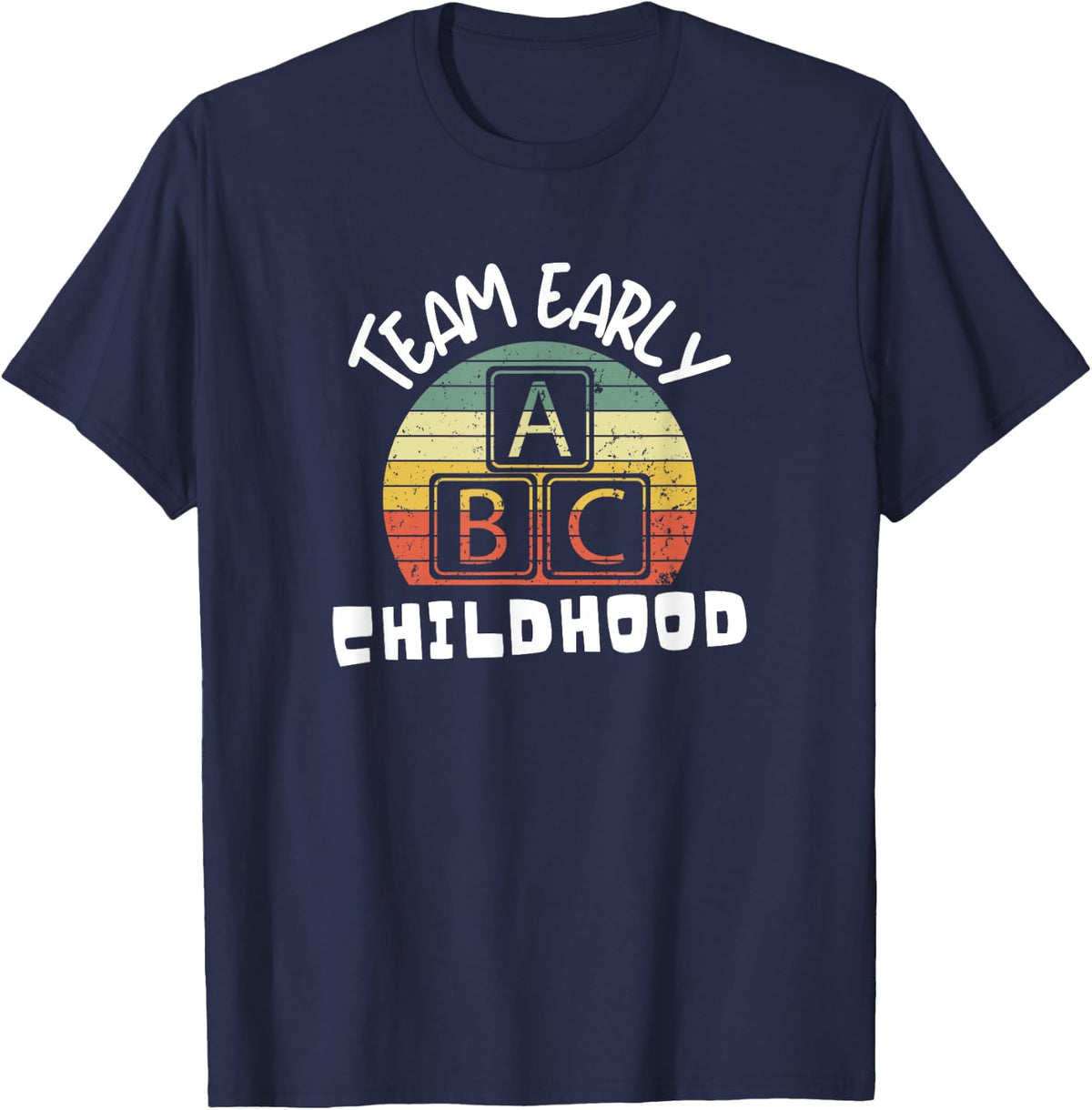 Team Early Childhood Preschool Teacher T-Shirt - Navy Blue