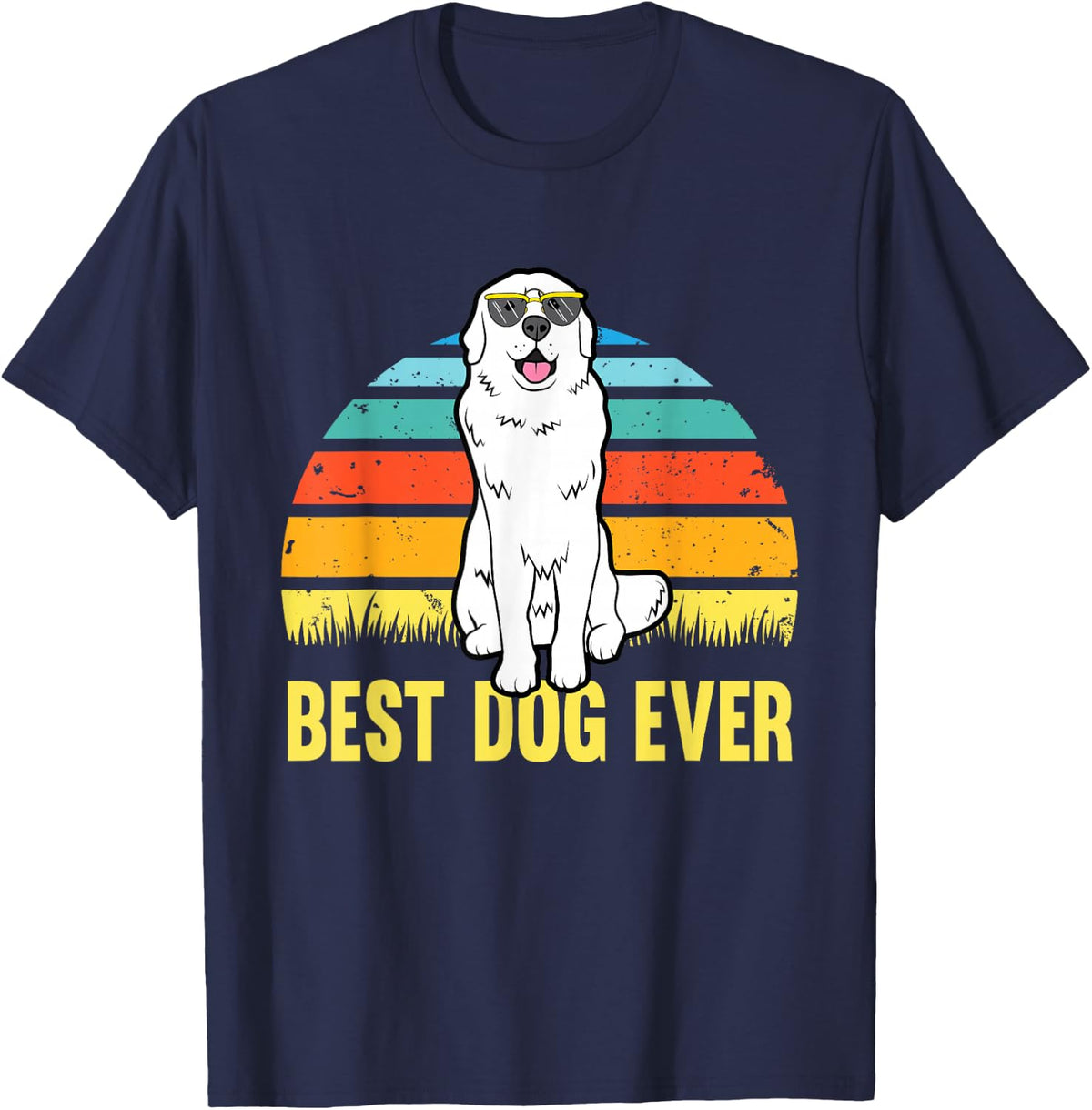 Best Dog Ever - Great Pyrenees Pyrenean Dog T-Shirt - Navy Blue