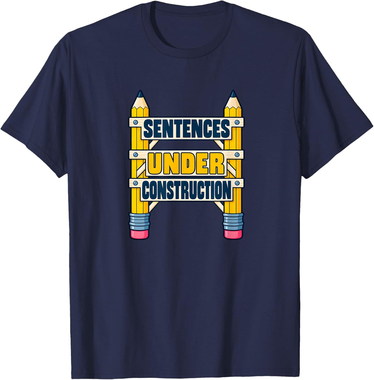 English Teacher Grammar Workshop Language Arts T-Shirt - Navy Blue