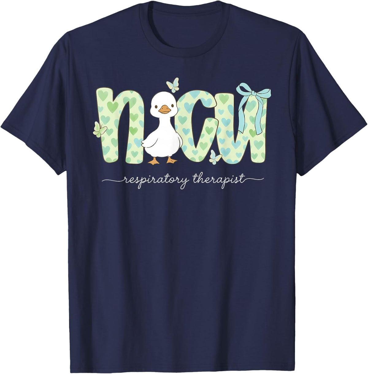 NICU Respiratory Therapist Silly Goose Pediatric Neonatal RT T-Shirt - Navy Blue