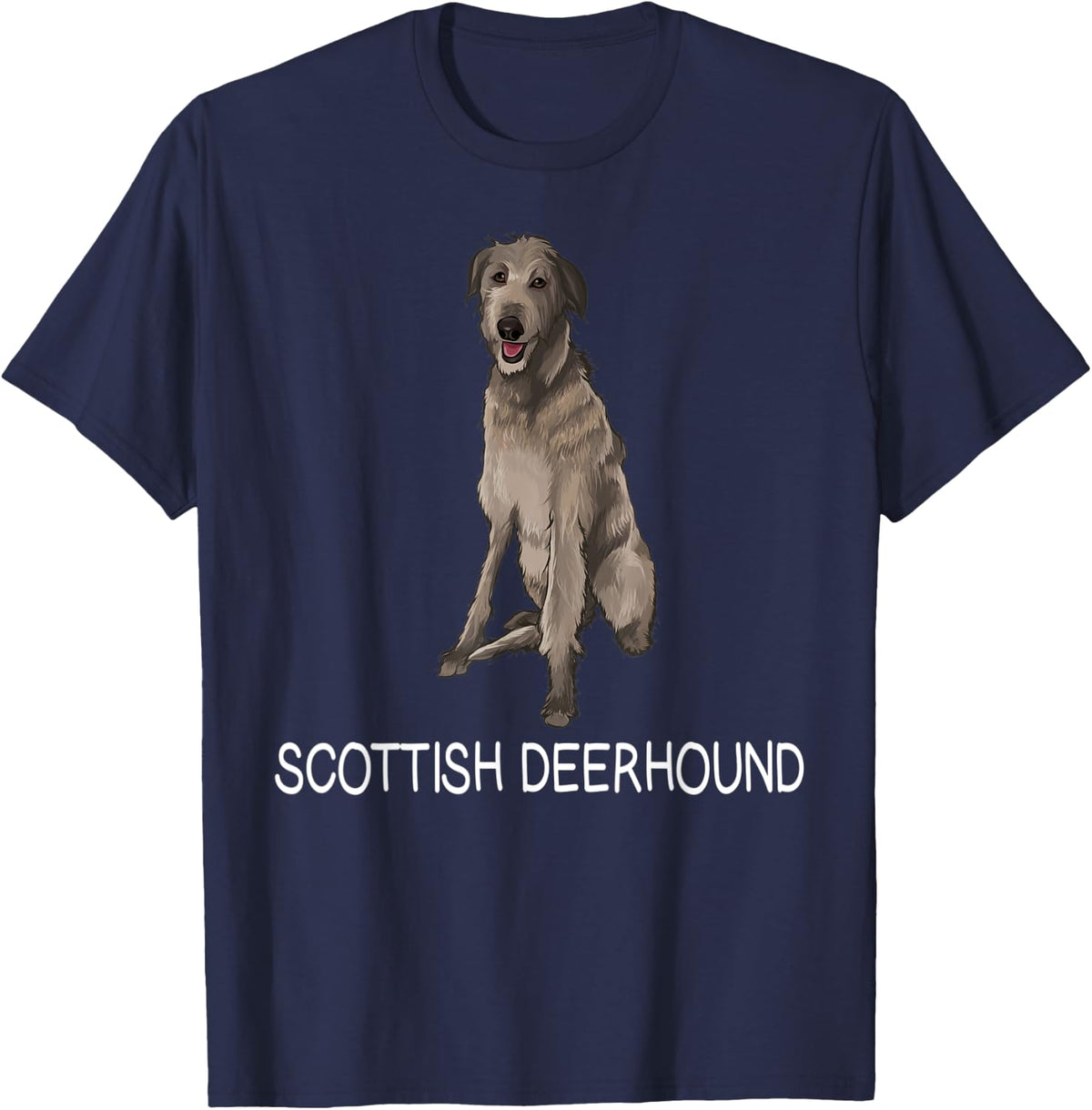 Scottish Deerhound Crazy Dog Lover T-Shirt - Navy Blue