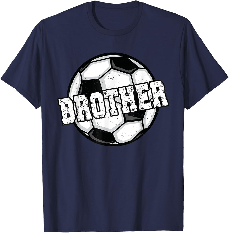 Soccer Brother Of A Soccer Player Brother T-Shirt - Navy Blue