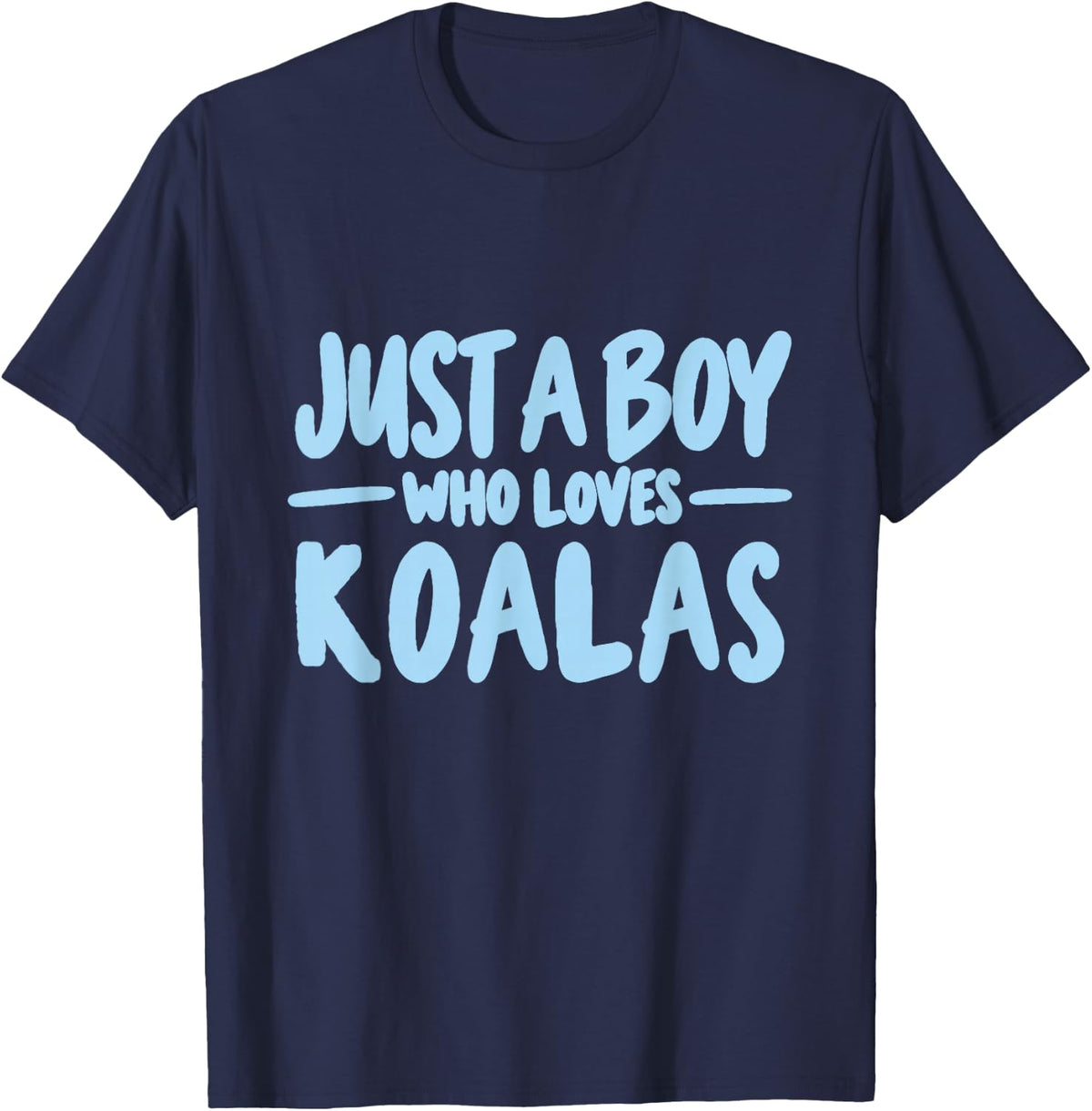 Just a Boy Who Loves Koalas Cute Koala Lover T-Shirt - Navy Blue