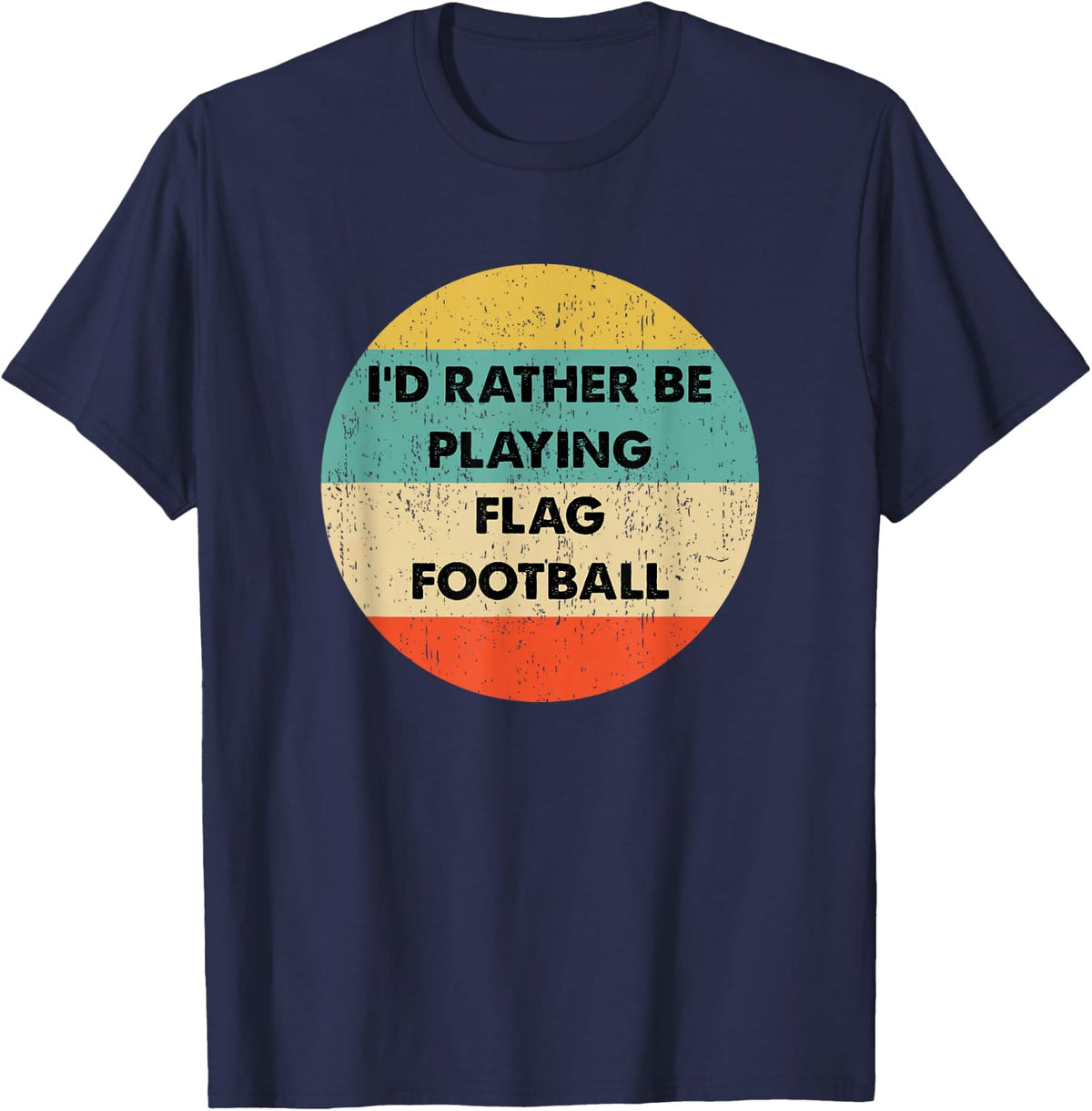Flag Football Shirts | Flag Football T-Shirt - Navy Blue