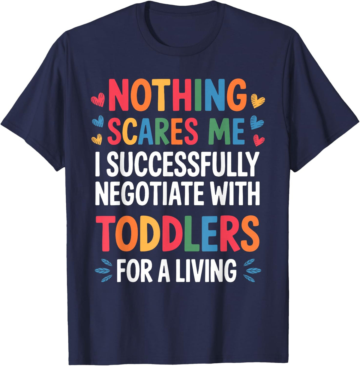 Childcare Provider Art for Men Women Funny Daycare Provider T-Shirt - Navy Blue