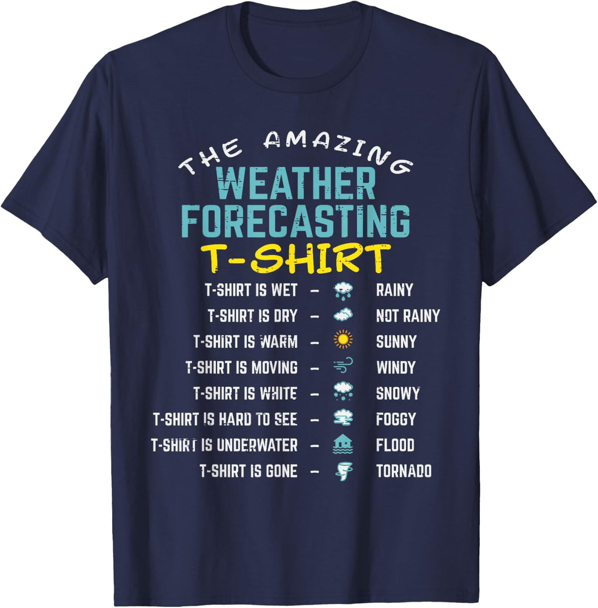 Meteorologist Weather Frog The Amazing Weather Forecasting T-Shirt - Navy Blue