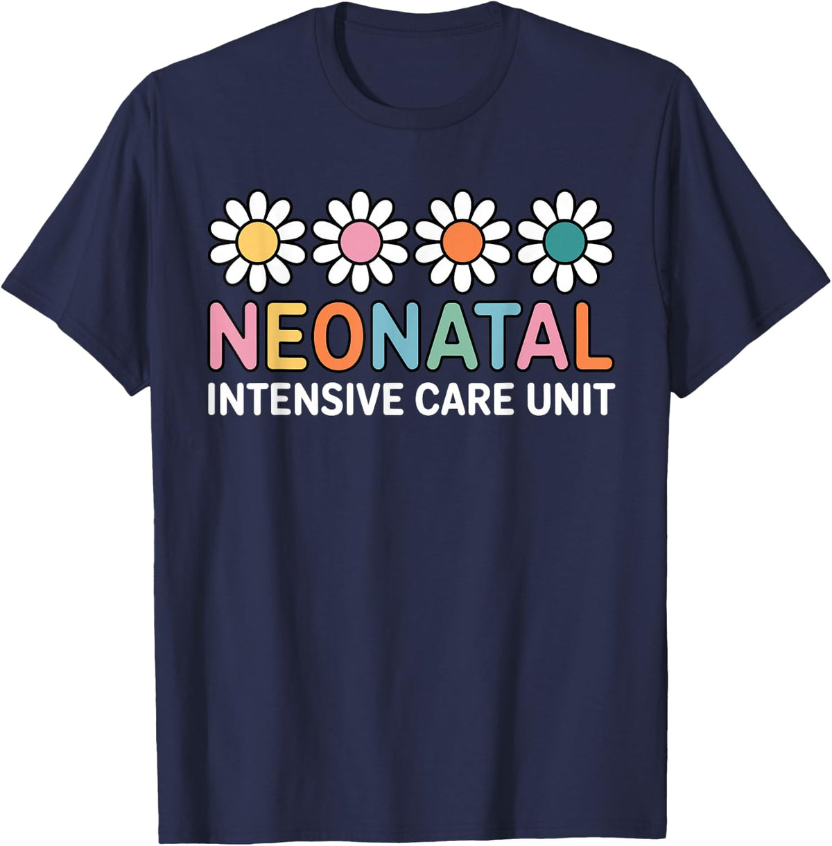 Cute Neonatal Intensive Care Unit Nurse NICU T-Shirt - Navy Blue