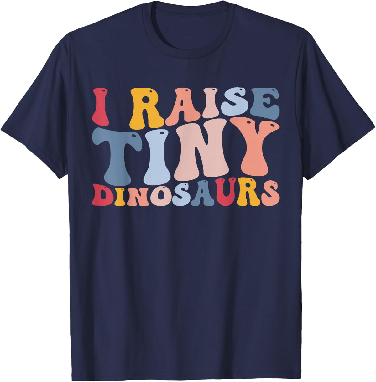 I Raise Tiny Dinosaurs Funny Leopard Gecko Lover Lizard T-Shirt - Navy Blue
