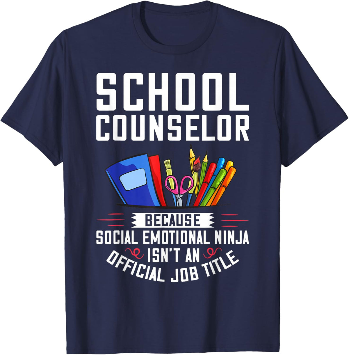 School Counselor Counseling Week Quotes T-Shirt - Navy Blue