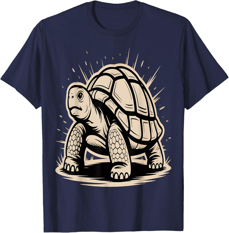 Vintage Tortoise T-Shirt - Navy Blue