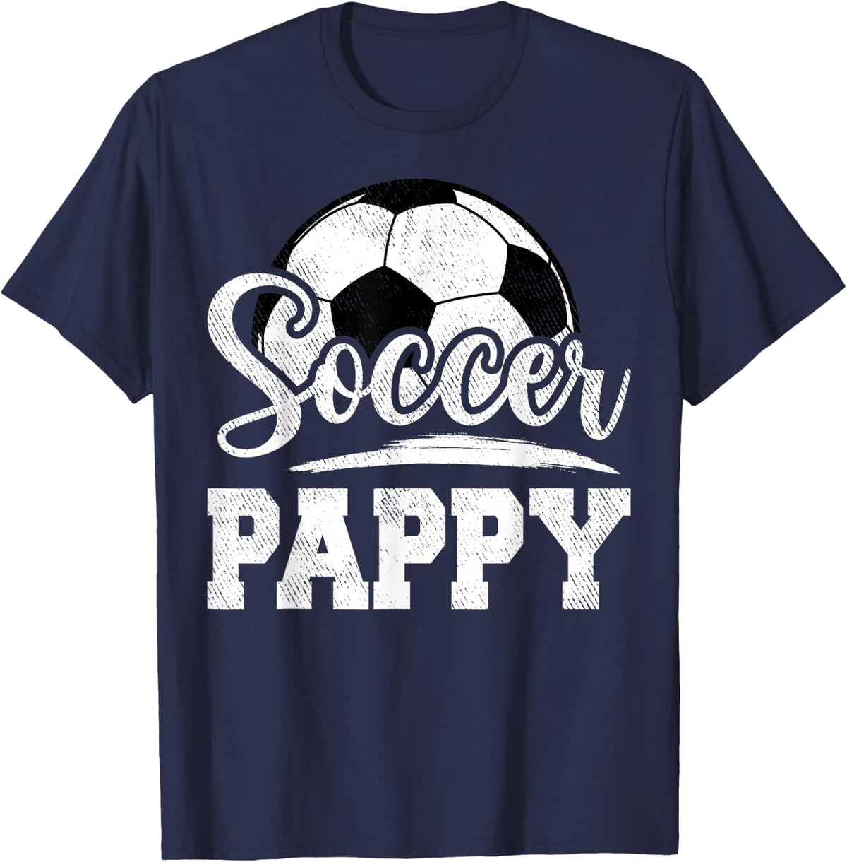 Soccer Pappy Soccer Player Game Day Father's Day T-Shirt - Navy Blue