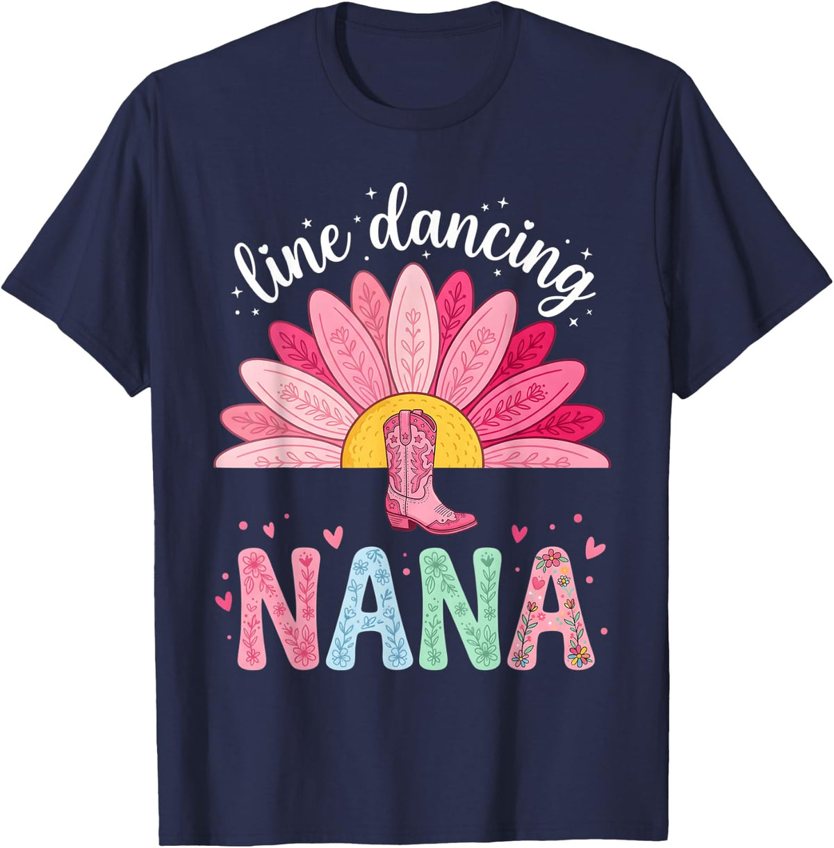 Line Dance Nana Line Dancing Line Dancer T-Shirt - Navy Blue