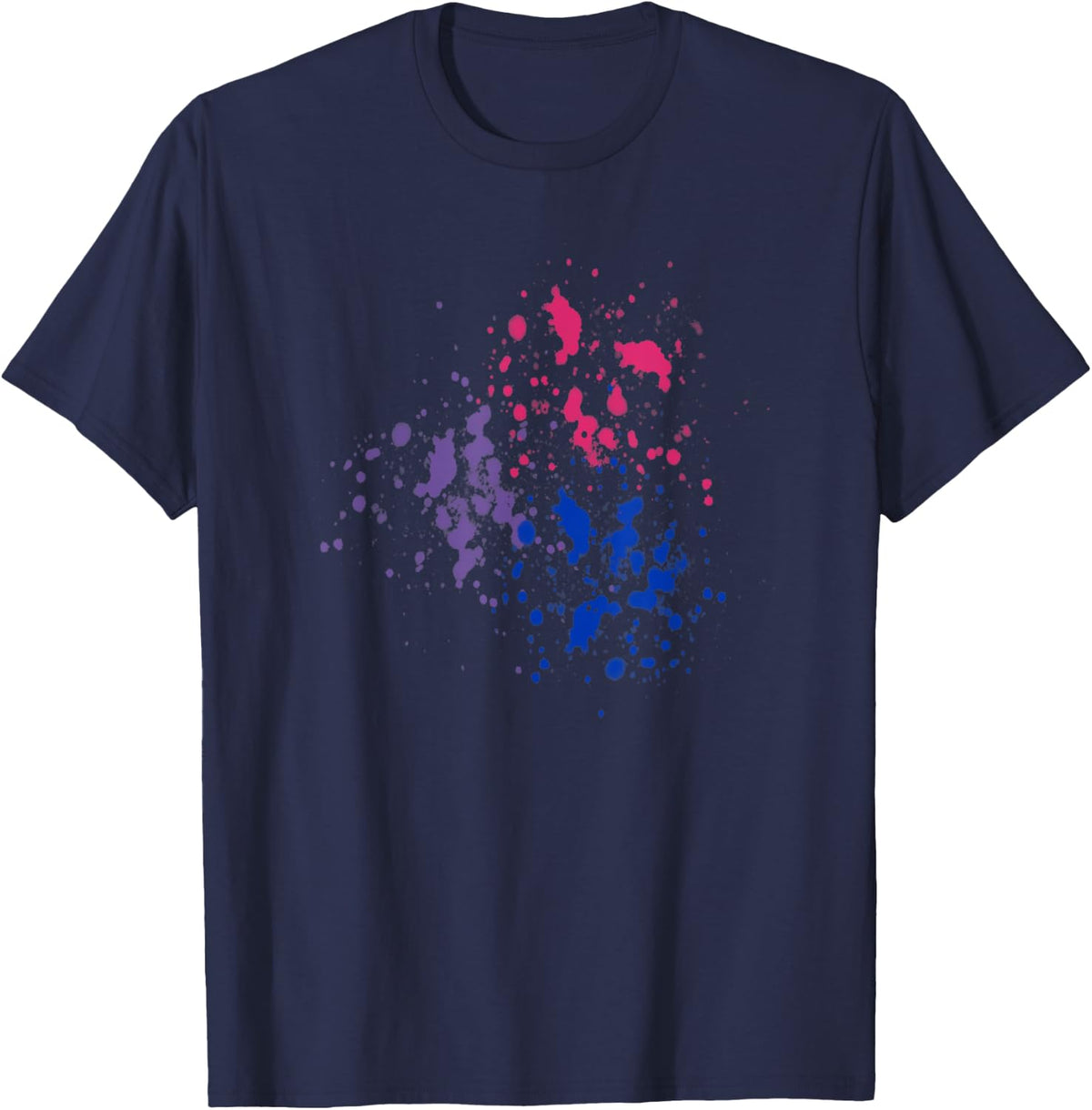 Subtle Bisexual Pride, Bi Pride Flag T-Shirt - Navy Blue