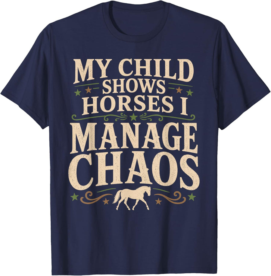 4-H Horse Mom Horse Show Mom County Fair Horse Gift T-Shirt - Navy Blue