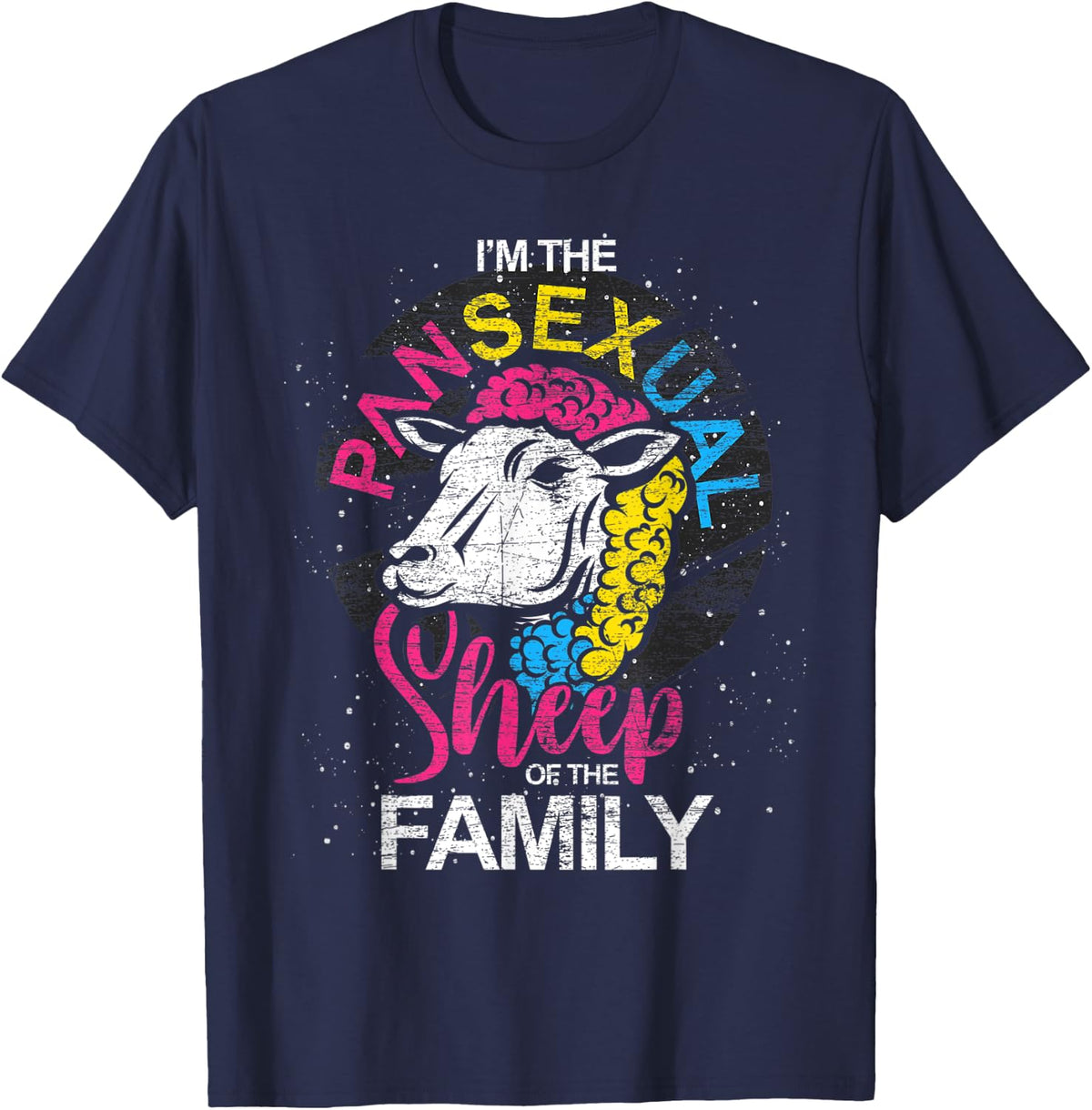Pansexual LGBT Pride Month Proud Family Pan Flag Pansexual T-Shirt - Navy Blue