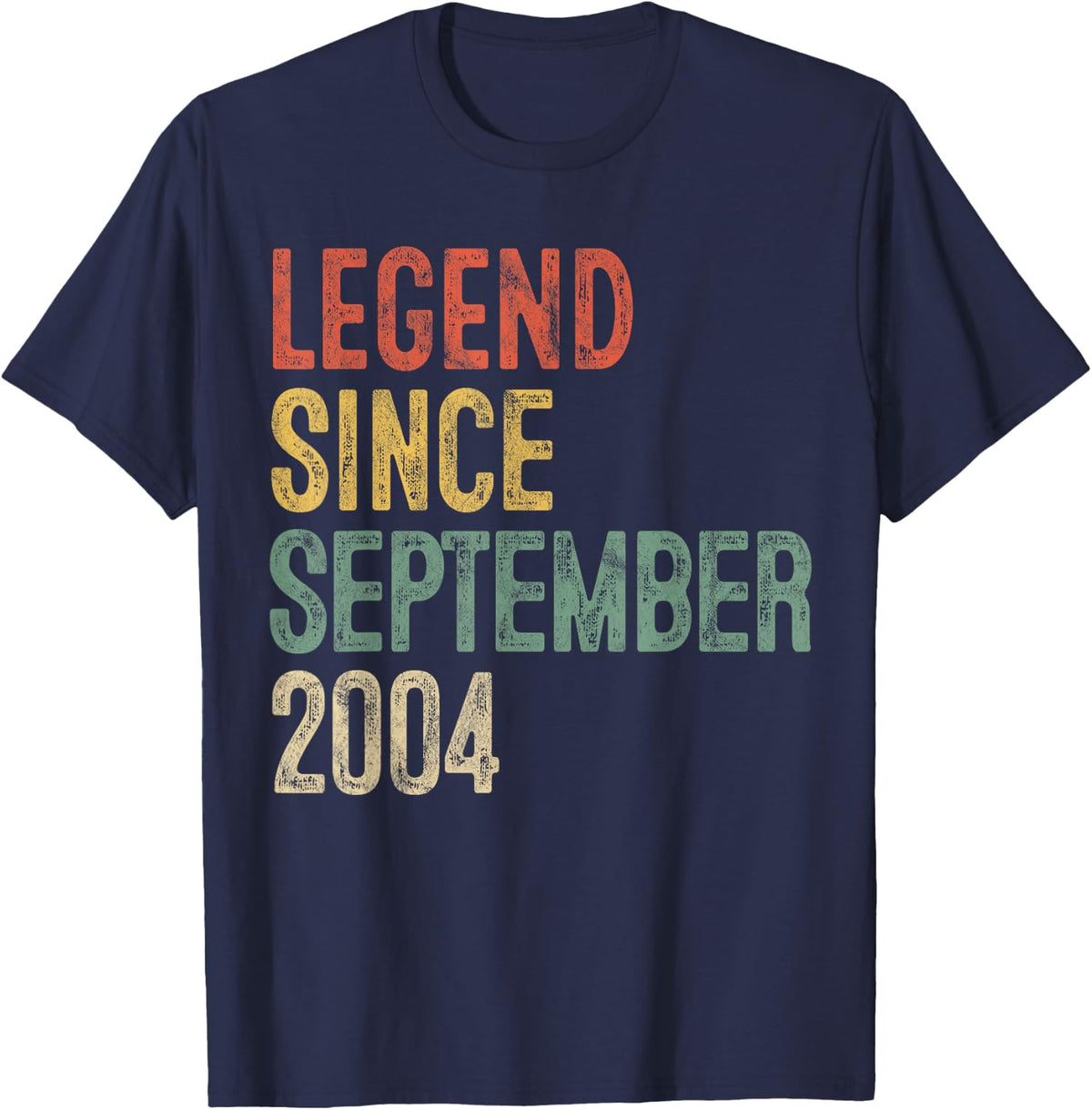Legend 2004 21st Birthday Gifts for Men Women 21 Year Old T-Shirt - Navy Blue