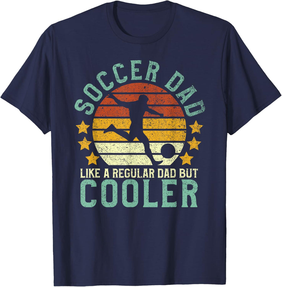 Soccer Dad | Funny Soccer Player & Fan T-Shirt - Navy Blue