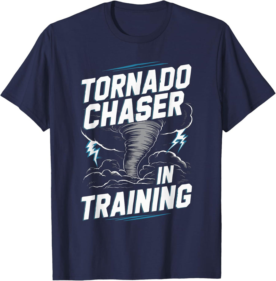 Tornado Chaser In Training T-Shirt - Navy Blue