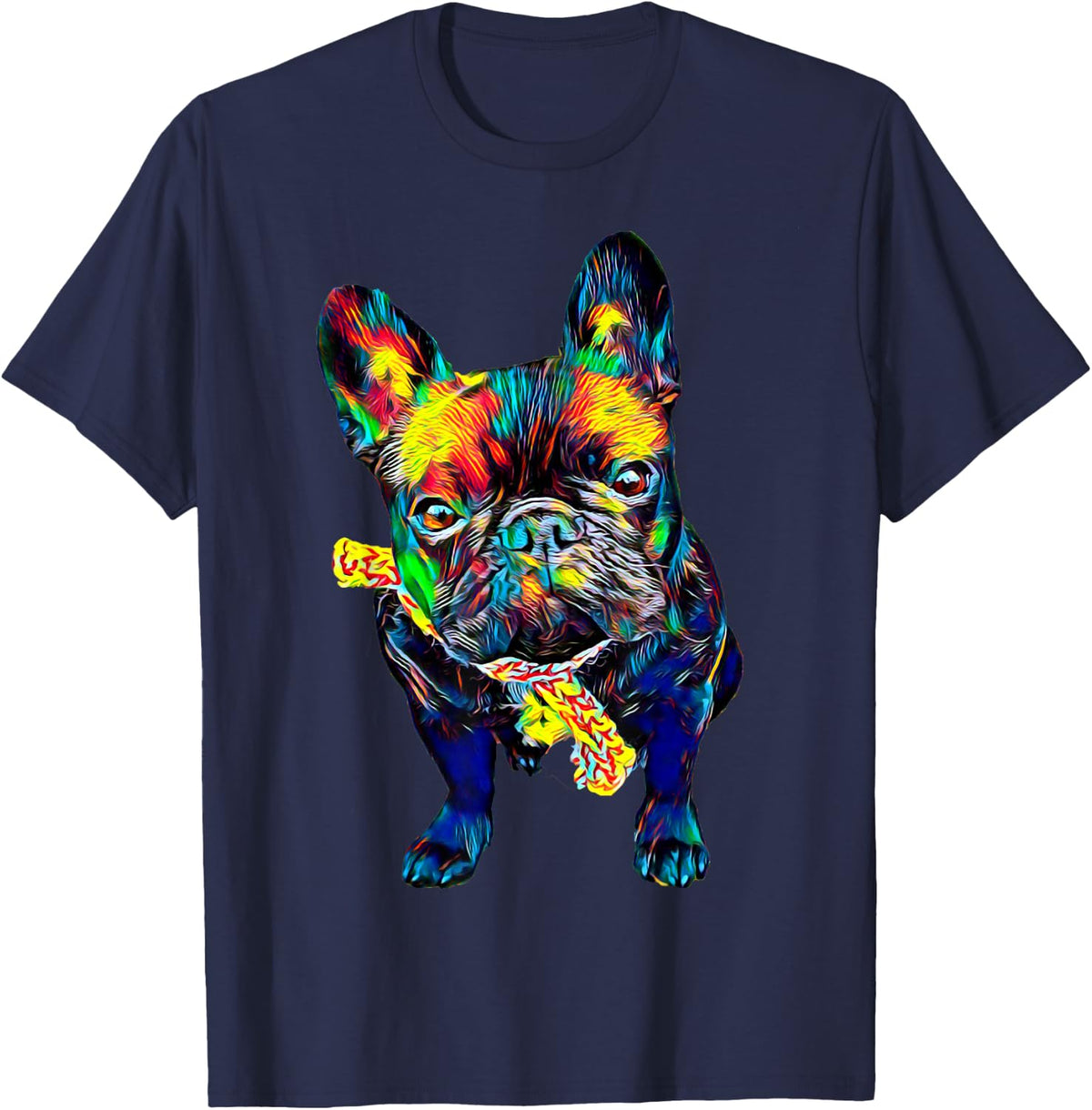 French Bulldog Dog T-Shirt - Navy Blue