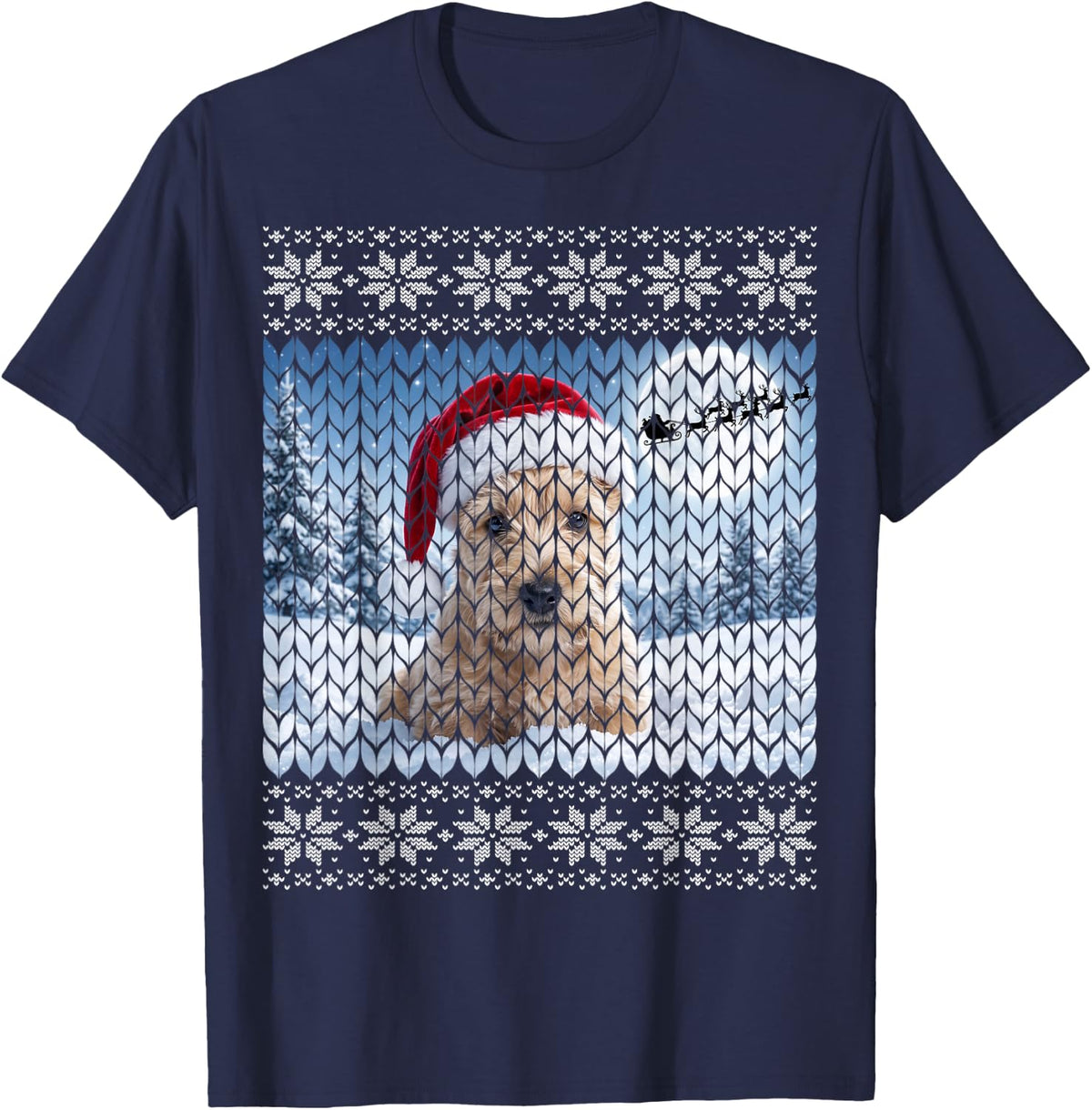 Wheaten Scottish Terrier Puppy Dog T-Shirt - Navy Blue