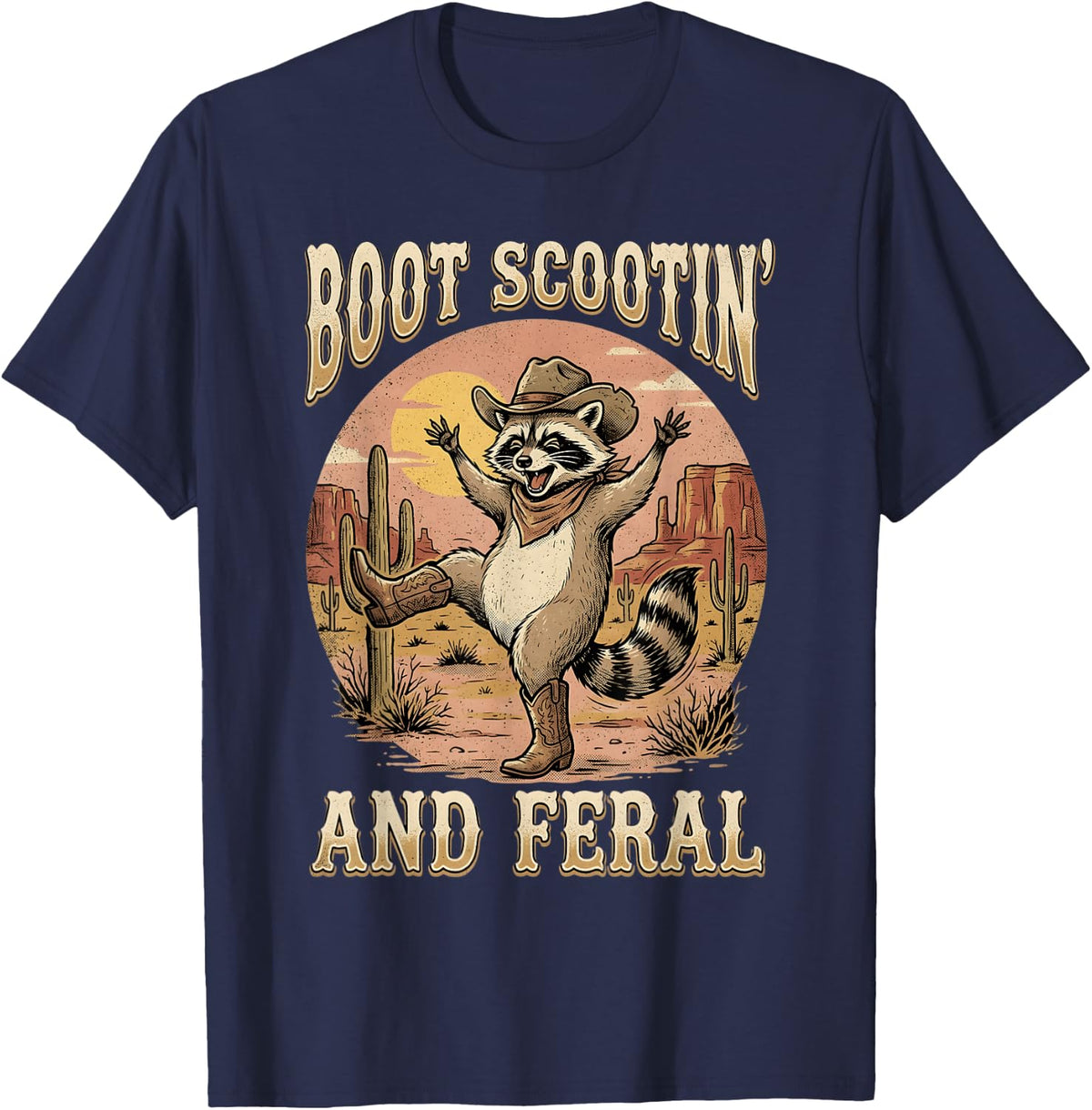 Line Dancer Raccoon Line Dance Line Dancing T-Shirt - Navy Blue