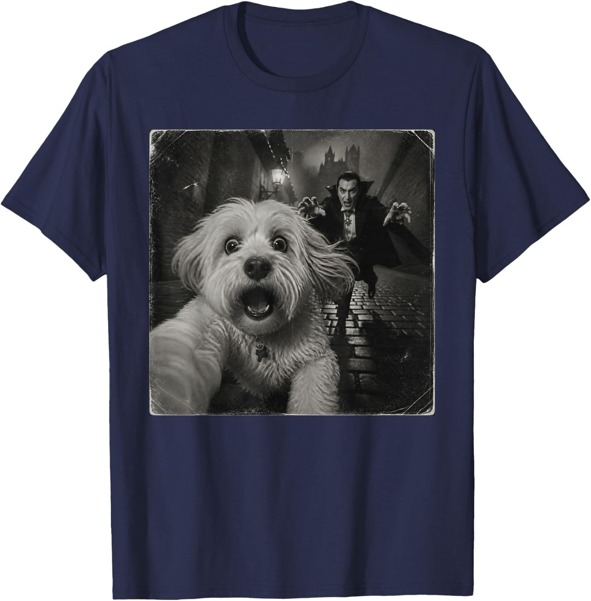 Funny Halloween Havanese T-Shirt - Navy Blue
