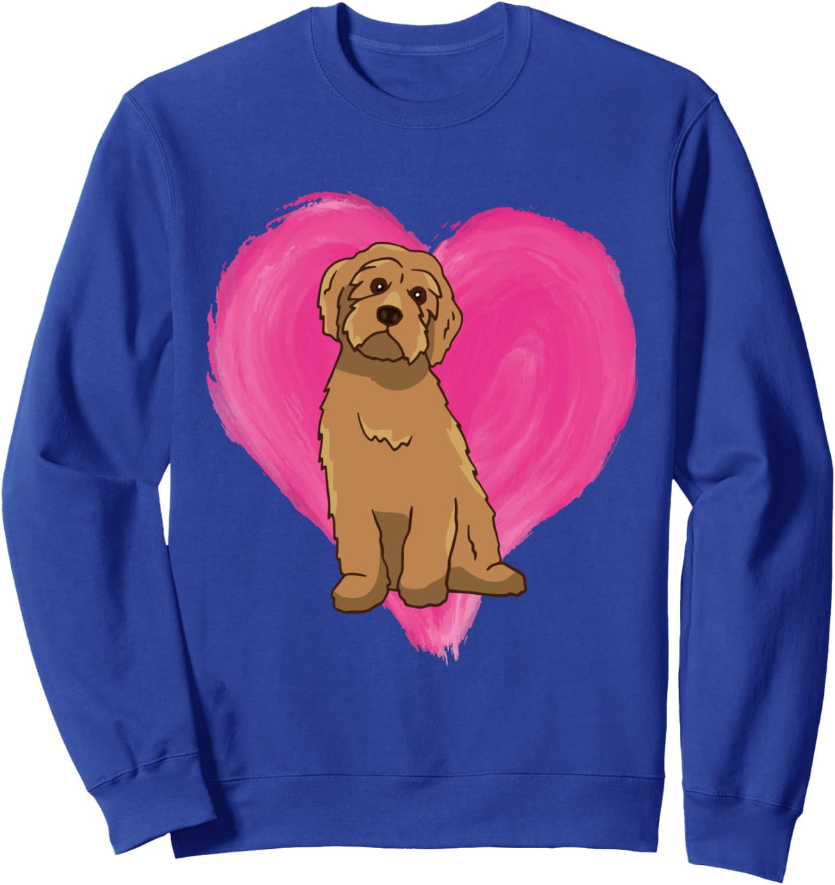 Labradoodle Heart Design Dog Owner Love Lover Labradoodles Sweatshirt - Adult Unisex Royal Blue