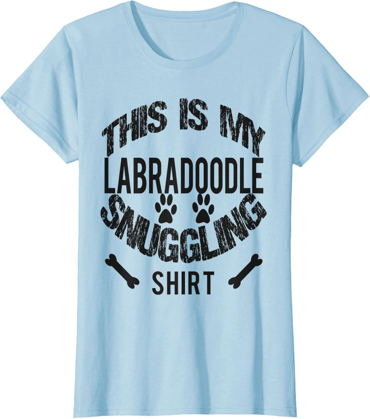 T-Shirt Gifts for Labradoodle Lovers Snuggling Tee - Baby Blue