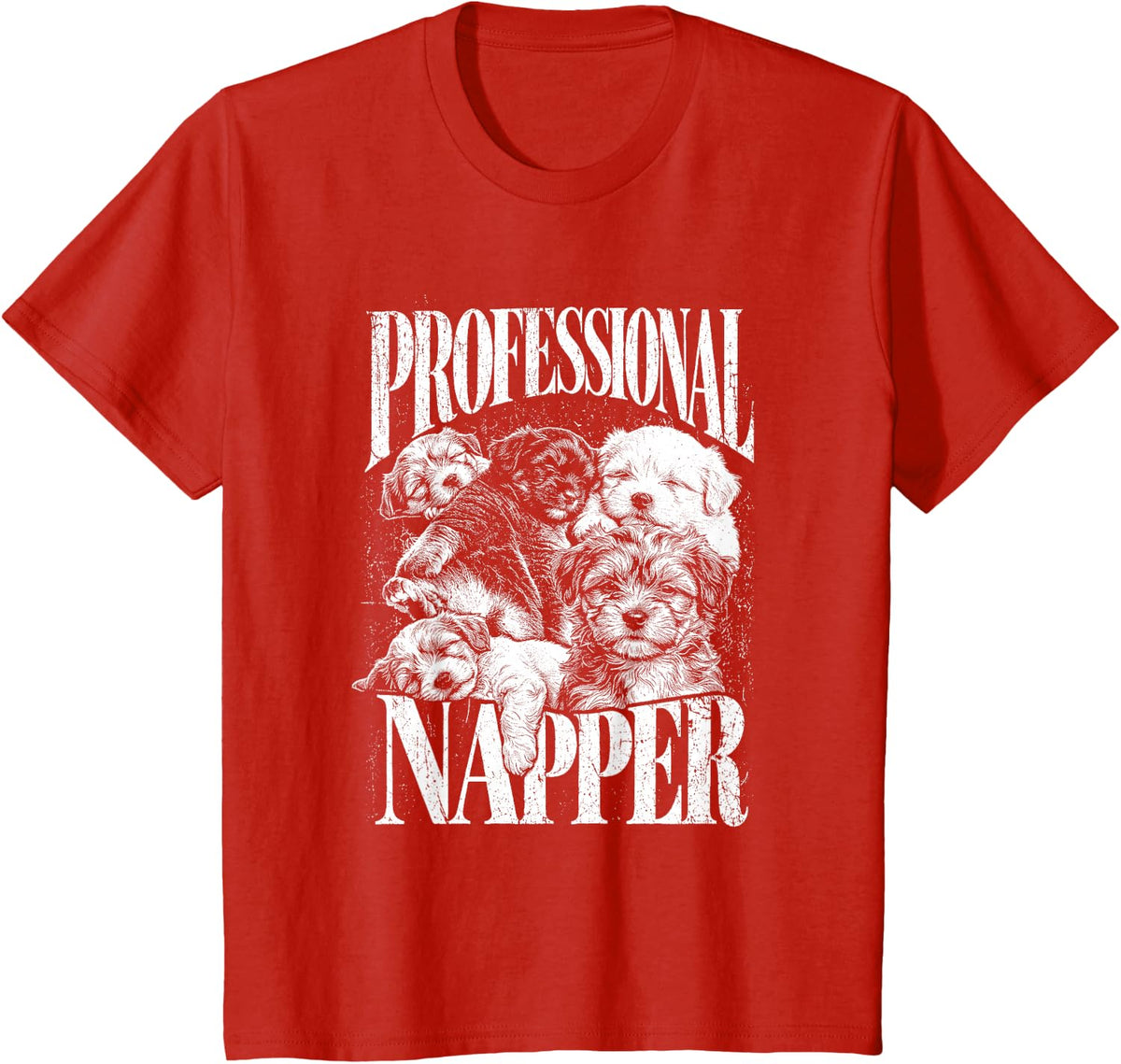 Havanese Puppy Pro Napper Funny T-Shirt - Red