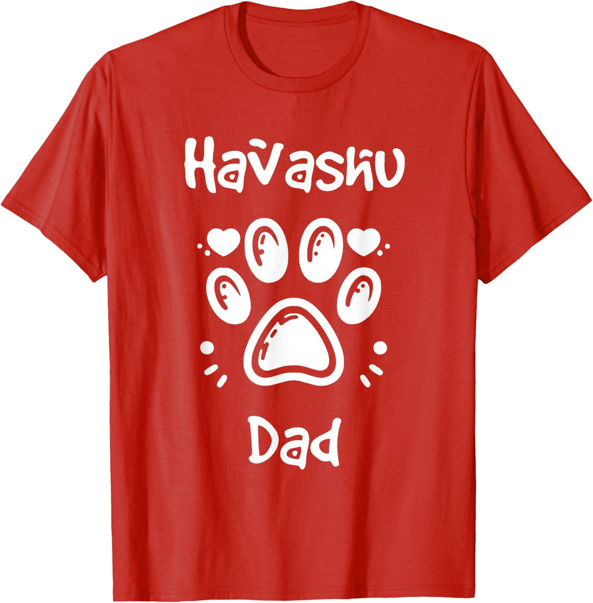 Havashu Dad Havanese Shih Tzu Mix Dog Owner T-Shirt - Red