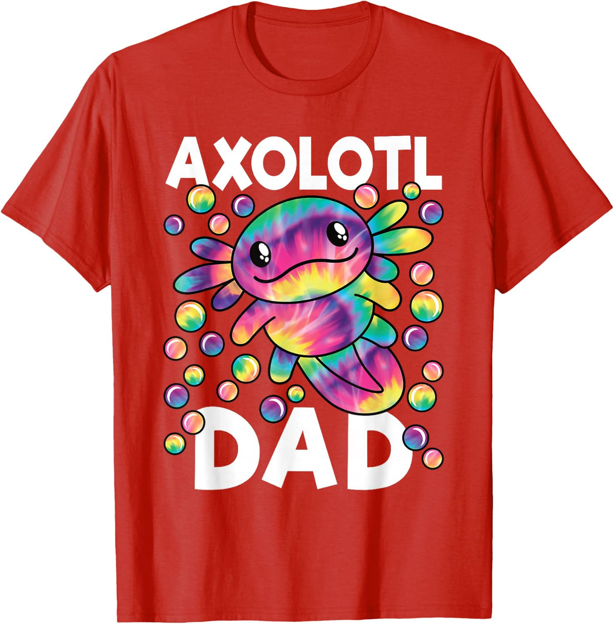 Funny Axolotl Dad Axolotl Lover Daddy Men T-Shirt - Red