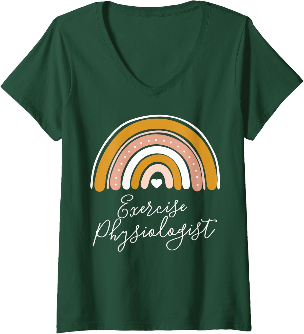 Women's Exercise Physiologist Life & Appreciation Crew Squad Women V-Neck T-Shirt - Dark Green
