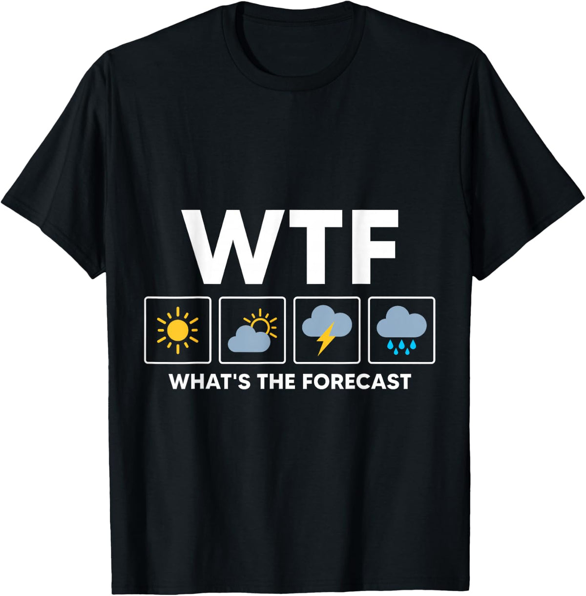 Weather forecast weatherman meteorology funny meteorologist T-Shirt - Black
