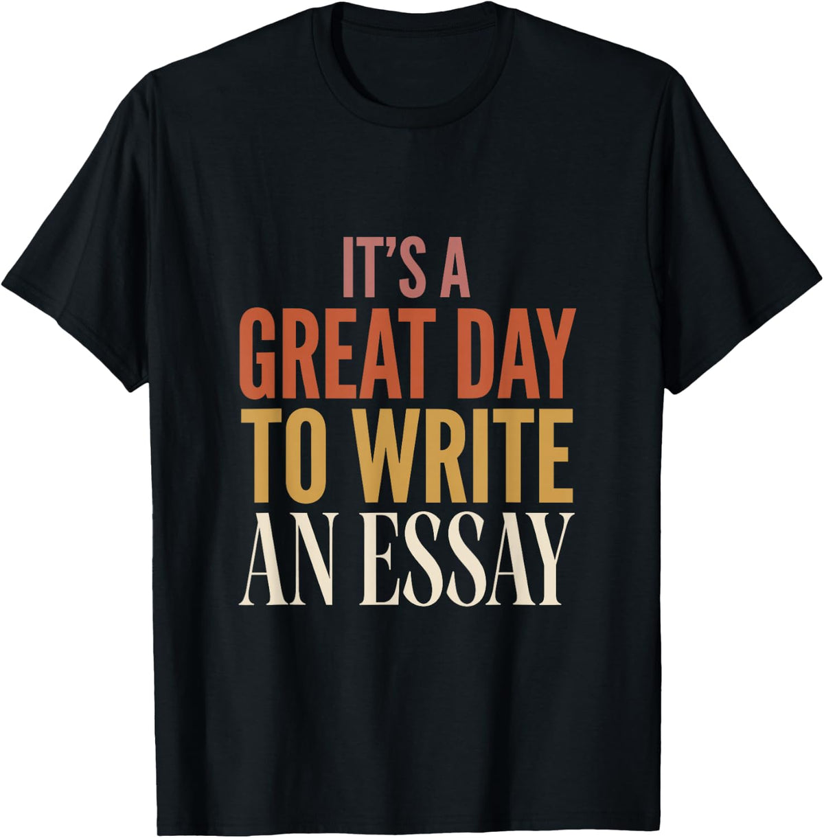 Essay Writing Teacher Humor for English Educators T-Shirt - Black