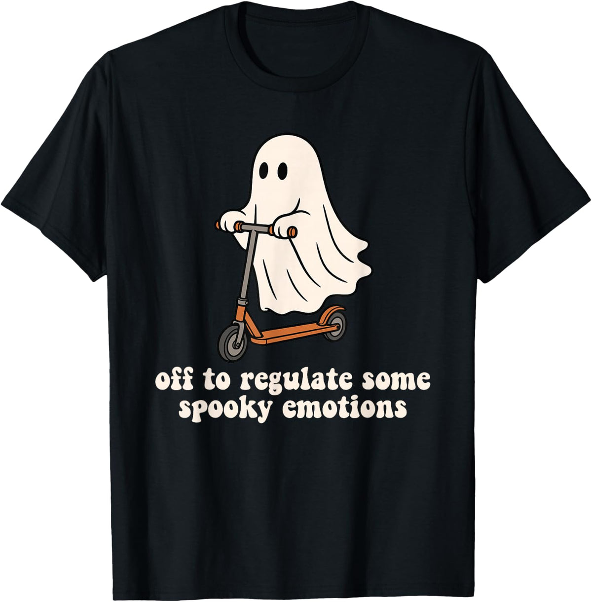Off to Regulate Some Spooky Emotions Mental Health Counselor T-Shirt - Black