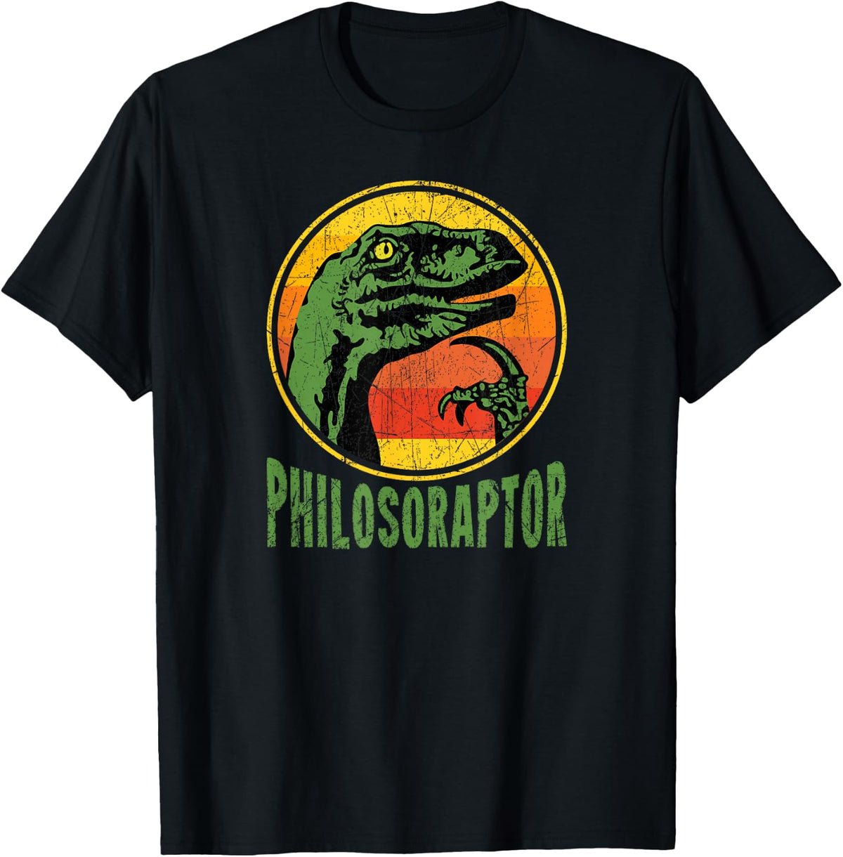 Philosoraptor Dinosaur T-Shirt - Black