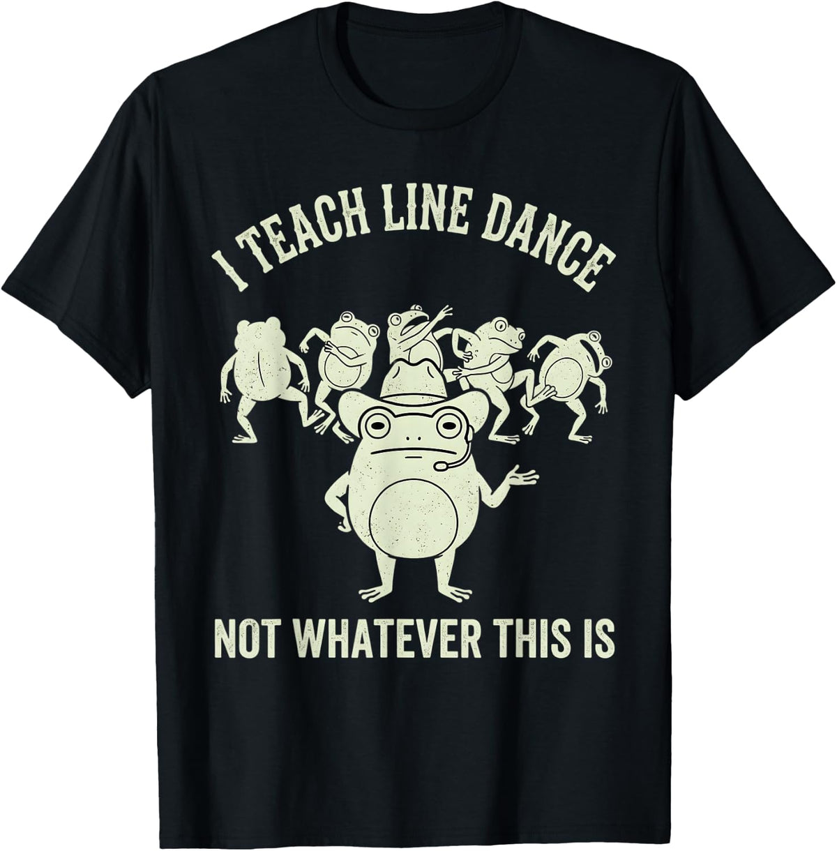 Line Dance Frog Line Dancing Line Dancer T-Shirt - Black