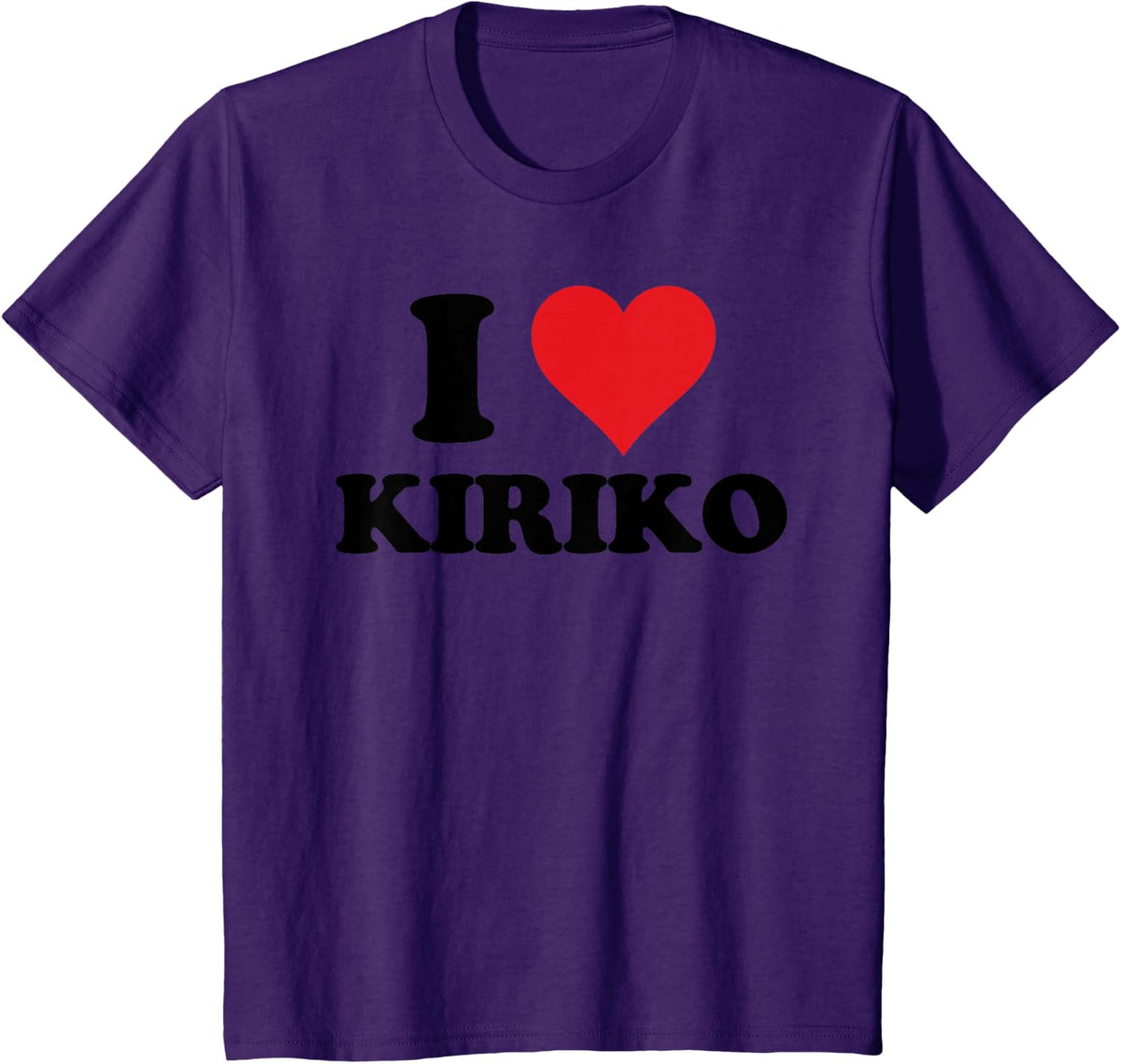 I Heart Kiriko First Name I Love Personalized Stuff T-Shirt - Purple