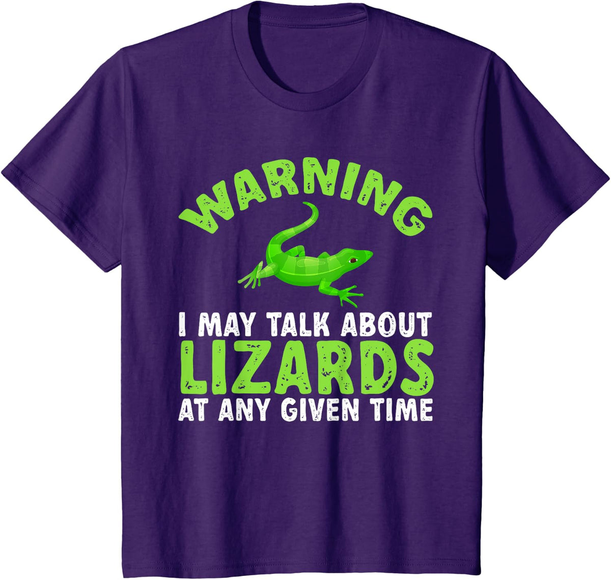 Reptile Warning May Talk About Lizards T-Shirt - Purple