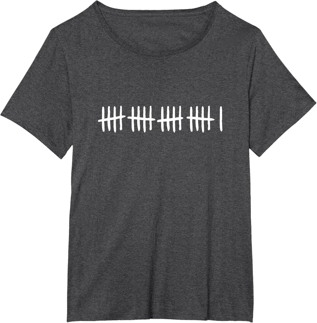 21st Birthday Unique Funny Tally Marks for 21 Year Old T-Shirt - Dark Heather Grey