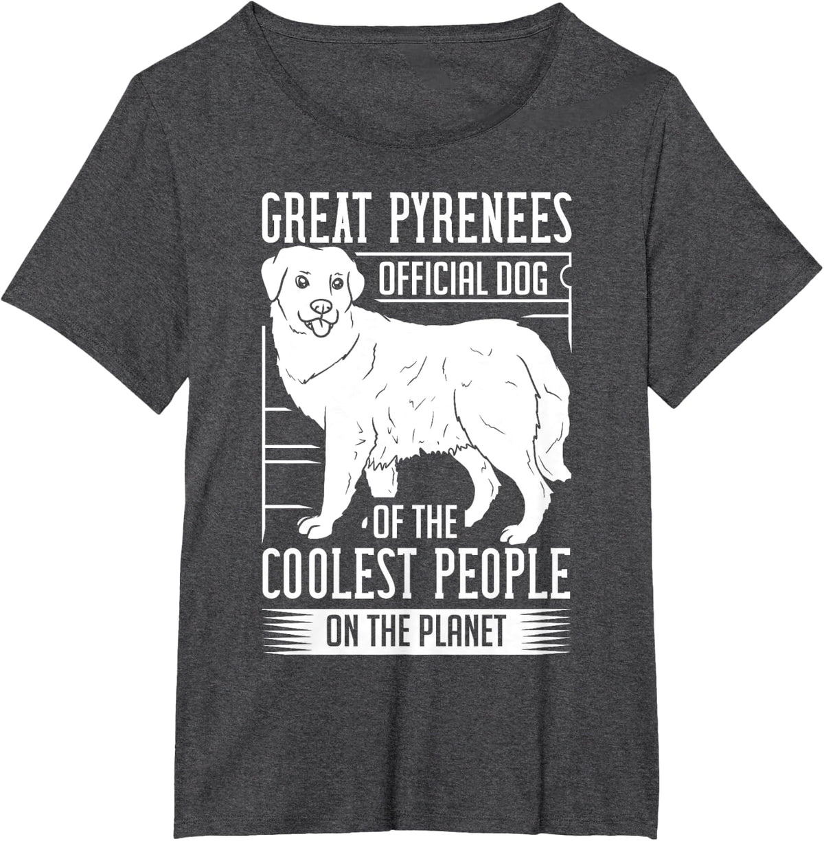 Great Pyrenees For Dog Owners T-Shirt - Dark Heather Grey