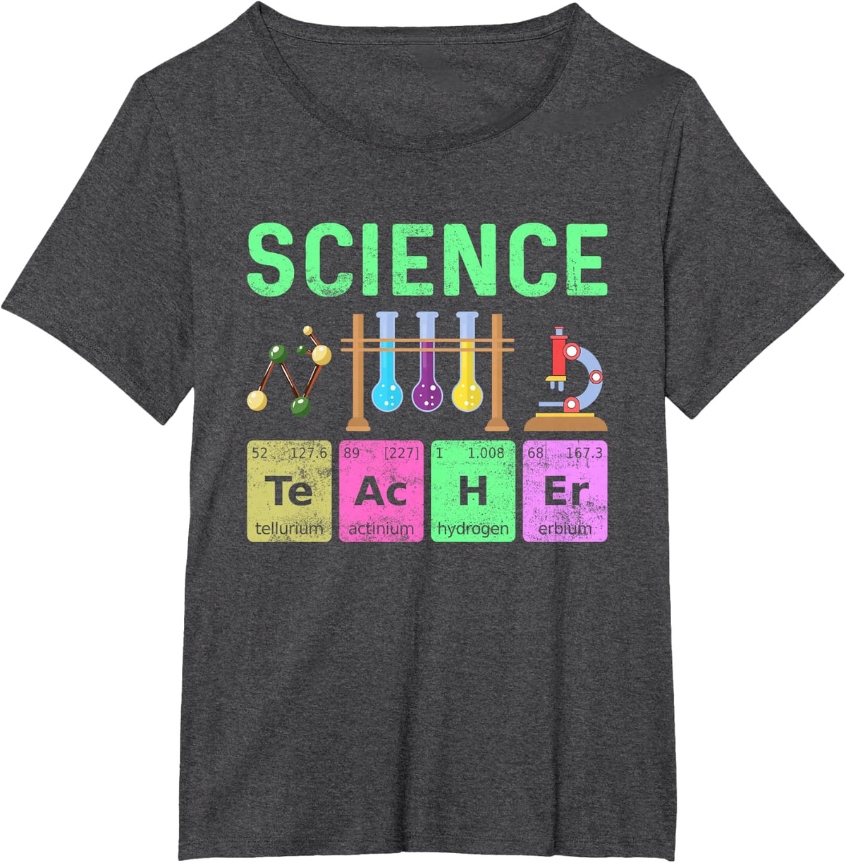Periodic Table Science Teacher T-Shirt for Men Women - Dark Heather Grey