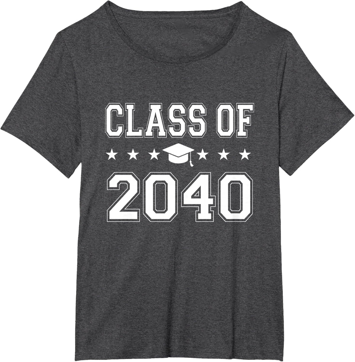 Class of 2040 First Day of School Graduation T-Shirt - Dark Heather Grey