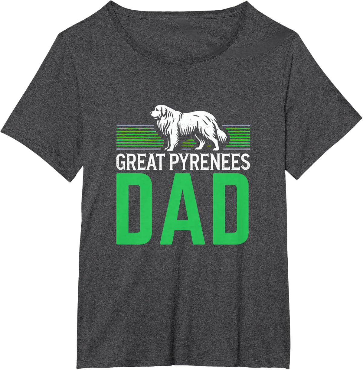 Great Pyrenees Dad Shirt Great Pyrenee Great Pyrenees Lover T-Shirt - Dark Heather Grey
