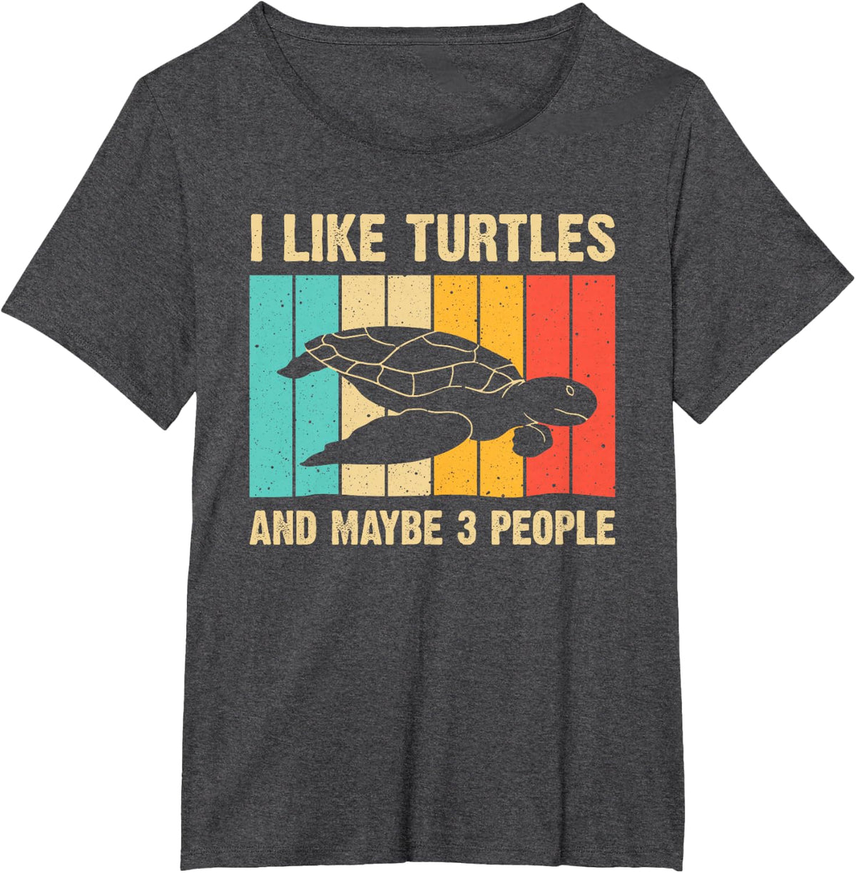 Funny Turtle Design Sea Turtle Lover Men Women Boys Girls T-Shirt - Dark Heather Grey