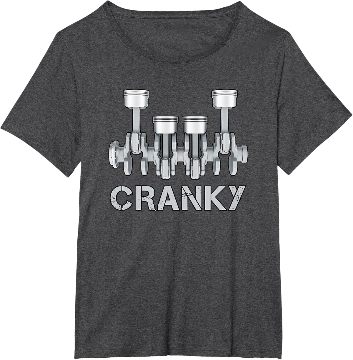 Cranky Car Engine Crankshaft Funny Car Lover Mechanics Dad T-Shirt - Dark Heather Grey