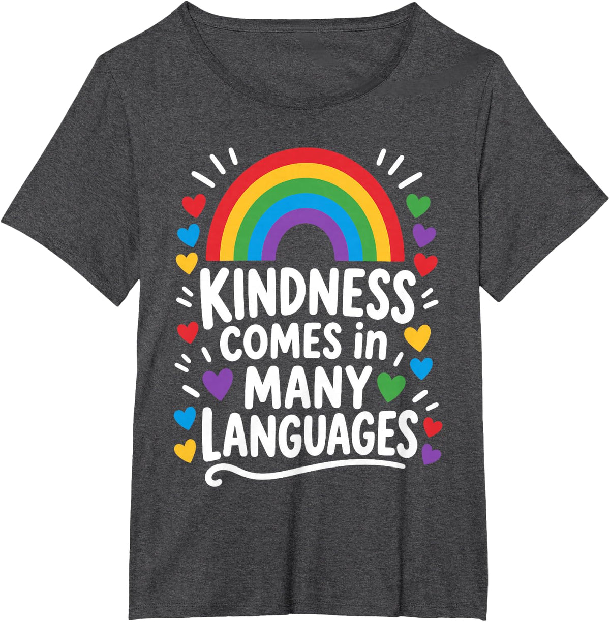 ESL Teacher Art for Men Women Kids English As A Second T-Shirt - Dark Heather Grey