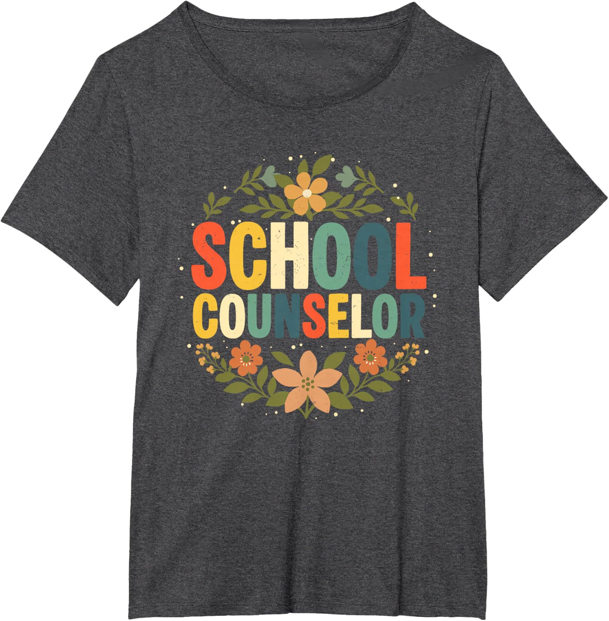 Funny School Counselor Art for Men Women School Counseling T-Shirt - Dark Heather Grey